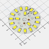 [2 Pieces]- Bright White LED Panel 9W 18LED 5730 50mm 27-28.8VDC