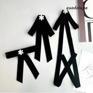 GUADALUPE Black Ribbon Pin, Awareness Melanoma Cancer Black Bow Brooch Pin, Simple Breast Cancer Ski