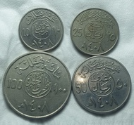 koin Kuno 1987 HALALA 4 keping arab saudi - pre riyal coin (AS-9)