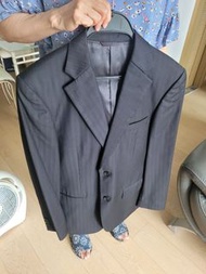 日本品牌 Durban 啡色闊間條 西裝 全套 連西褲