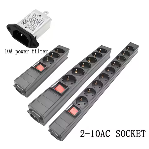 HiFi Audio Noise AC Filter Power Conditioner Power Purifier Surge Protection with EU Outlets Power S