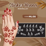 STICKER INAI PENGANTIN DESIGN MINIMALIST / HENNA STICKER STENCIL