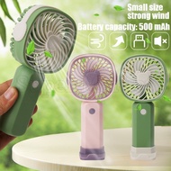 [ Featured ] USB Rechargeable Fan - Mobile Fans - Mini, Portable, with Stand - High Wind, Quiet - Outdoor Travel Supplies - Air Cooler - Handheld Fans with Built-in Battery