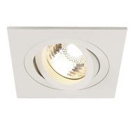 Die cast aluminum recessed eyeball casing / downlight NEW TRIA I GU10, square, white (Housing only)