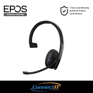 EPOS Adapt 231 Bluetooth/USB C Dongle Mono Teams Certified Headset For Office Work/Travel (1 Year Local Warranty)