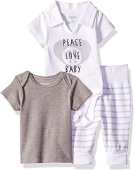 Ultimate Baby Flexy Knit Jogger with Polo Bodysuit and Short Sleeve Crew