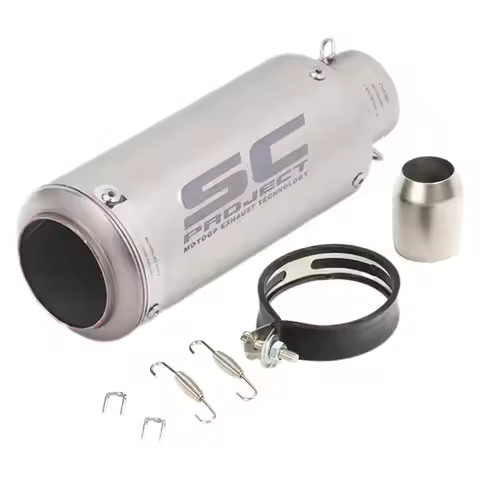 ATV Exhaust Slip On Exhaust Stainless Steel 51mm/60mm Exhaust Pipe Replacement For Dirt Bike Street