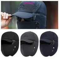 AROMA Men's Stylish Warm Ear Protection Caps, Warm Windproof Windproof Ear Protection Pilot Hat, Thi