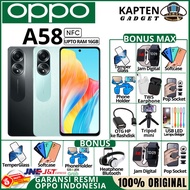 HP OPPO A58 NFC 6/128GB 8/128GB RAM UPTO 16GB 100% BARU GARANSI RESMI