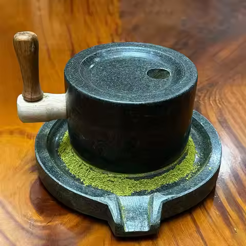 Small Matcha Stone Mill Manual Tea Mill Grains Grinder Green Stone Tea Grinder Hand Pepper Grinder C