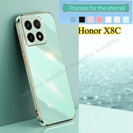 Honor X8 C 6D Plating Soft TPU Phone Case for HonorX8C 4G Silicone Shockproof Cove for Honor X8C X7C