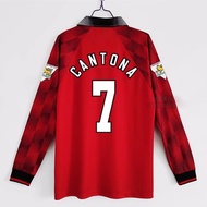 New Mu 1996 97 98-99 Season Man Retro Long Sleeve Home Away Jersey Football Cantona Beckham Giggs Cr