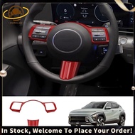 Car Steering Wheel Button Decoration Cover Trim Accessories for Hyundai KONA 2024+ Car Accessories