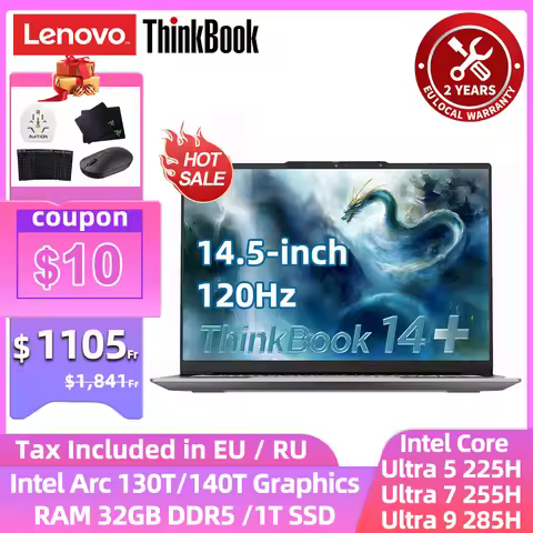 Lenovo ThinkBook 14+ Laptop Ultra 5 225H/Ultra 7 255/Ultra 9 285H/Intel Arc 130T/140T 32GB DDR5 1T S