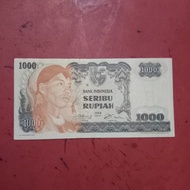 Uang kertas lama Indonesia Rp 1000 Soedirman 1968 uang kuno TP88tk