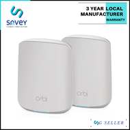 (SG SELLER) NETGEAR RBK352 ORBI DUAL-BAND WiFi 6 MESH SYSTEM – With 1 SATELLITE 11AX MESH AX1800 WiFi (Up to 1.8Gbps) (LOCAL STOCKS)