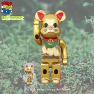 (Sold out) BE@RBRICK 招き猫 小判 開運 弍  金メッキ  100% & 400% BEARBRICK 招財貓 Koban 金幣 金錢肚 千万両 千万兩 招福 福入 金運 昇運 n
