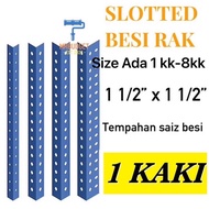 Besi Angle Rak lubang 1 kaki/Besi Rak /Slotted angle bar/