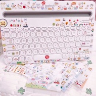 Cartoon Cute Keyboard Sticker Logitech K480/K380iPad Film Computer Button Sticker Aviation BOW