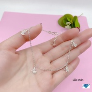 Salima anklet - Silver stone butterfly anklet