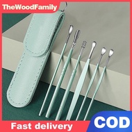 TheWoodFamily 6 Pcs Ear Cleaner Kits Earpi Stis Earwax Remover Ear Pi Cleaning Ear Cleanser Spoon Ea