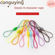 CONGUYING DIY Handmade Accessories, Plastic Nylon Rope 8-shaped Elastic Rope, Access Card Hanging Ro