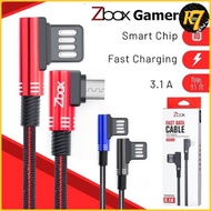 ZBOX Gamers II Type C 3.1A Data Cable Fast Charging Gaming Data Cable 1 Meter Speed Data Cable