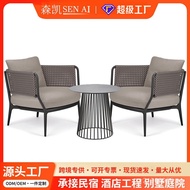 Garden Sofa Courtyard Balcony Rattan Chair Outdoor Rattan Woven Outdoor Furniture Rattan Furniture H