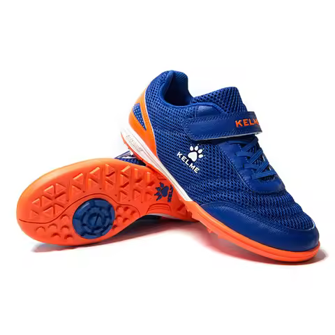 KELME Kid's Soccer Shoes HG Sole Football Boots Soccer Sneakers Light Training Shoes Children Sports