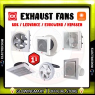KDK/OSRAM LEDVANCE/HIPSSEN/EUROWIND 6" 8" 10" 12" WALL & CEILING & WINDOW EXHAUST FANS KIPAS EKZOS A