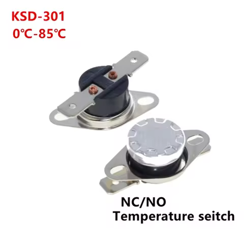 KSD301 250V 10A Normally Open/Normally Close NO Thermostat Temperature Thermal Control Switch DegC 0