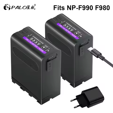NP-F990 NP F990 Battery PD30W Fast Charging Fits SONY NP F980 F970 F960 F750 F550 F570 MC1500C PLM-1
