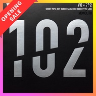 VICTAS VO>102 Inverted (Pips-in) Soft High-Energy Tension Offensive Table Tennis Rubber — Red/Black,