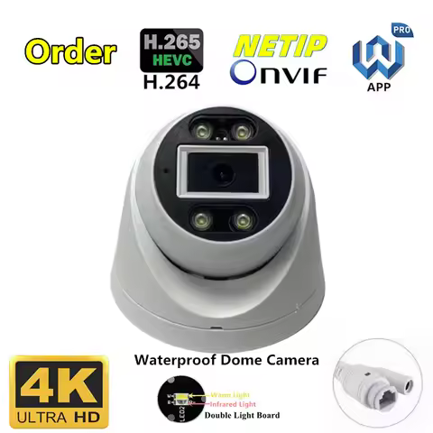 4K POE48V IP Camera Person Detection Outdoor Indoor Security Camera Dome 8MP/5MP4MP Color Night Visi