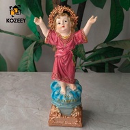 KOZEEY Divino Nino Jesus Figures Tabletop Display Collections Holiday Decor Small Statue for Cabinet