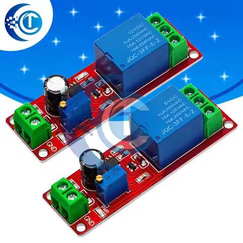 DC 5V/12V NE555 Delay Relay - 0-10S Adjustable Timer Switch Module for Arduino Projects