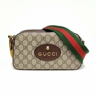Gucci古馳 NeoVintage虎頭相機包烏木色金扣肩背包