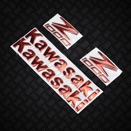 Cho KAWASAKI Z1000 3D Logo Bình Nhiên Liệu Logo Kawasaki Side Sticker Không Thấm Nước Sticker Thư Lo
