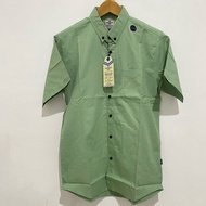 KEMEJA Original cool men's short sleeve green sage shirt/premium short sleeve men's sage green shirt