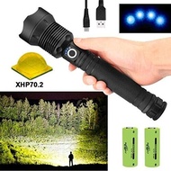 Led Flashlight Rechargeable 90000 lumens Most Powerful USB Torch XHP70 Hunting (P70 Flashlight)