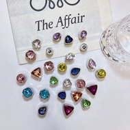 洞洞鞋可拆卸配飾 水晶鑽石涼鞋裝飾 DIY裝飾品鞋扣 Crocs拖鞋適用鞋扣 - 彩色閃石[平行進口]