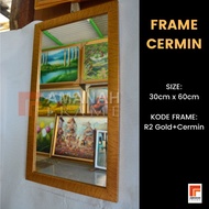 Amanah Frame - Minimalist Mirror Frame 30 cm x 60 cm gold / gold