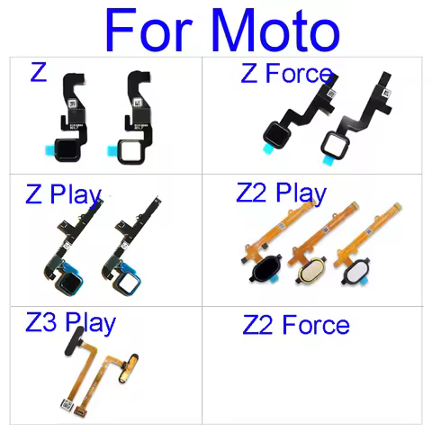 Fingerprint Sensor Touch Home Button Flex Cable For Moto Z Z Force XT1789 Z Play XT1635 Z2 Play XT17