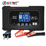 HTRC 20A Car Battery Charger 12V20A 24V10A Automatic For AGM Lithium Lead-Acid LiFePO4 Batteri Motorcycle Pulse Repair Charger