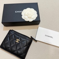 CHANEL 香奈兒 拉鍊卡夾 零錢包 卡夾 卡包 短夾