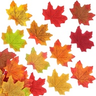 8cm Artificial Silk Maple Leaf Autumn Fake Leaves Garland Maple Leaves  Halloween Party Decor