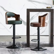 Bar counter chair, bar cashier counter, high stool, home backrest chair, rotating lift, American bar