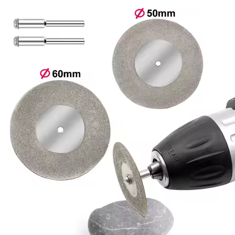 Mini Diamond Cutting Disc Set For Dremel Rotary Accessories 40 50 60mm Diamond Grinding Wheel Rotary
