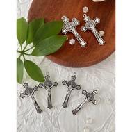St Benedict Crucifix Charm - 20Pcs Bulk Exorcism Medal, Rosary Necklace Parts
