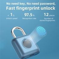 《Corner story》 Keyless USB Rechargeable Door Lock Fingerprint Smart Padlock Quick Unlock lock For Luggage Case